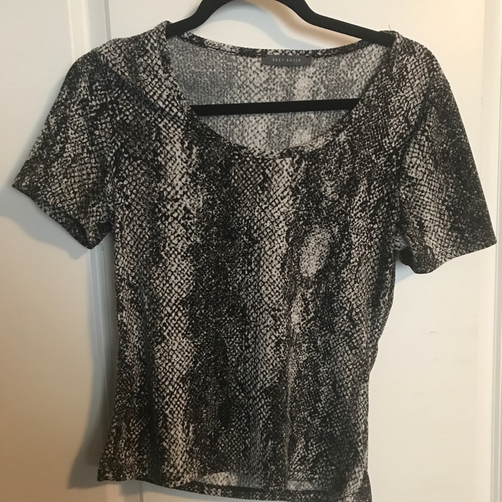 Snakeskin print top